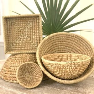Handwoven Grass Basket